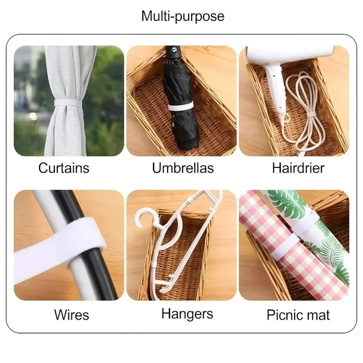 Desk cable tie tape