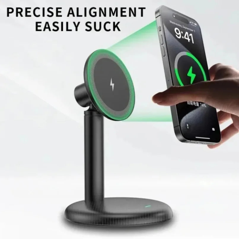 Magnetic charging stand for desk