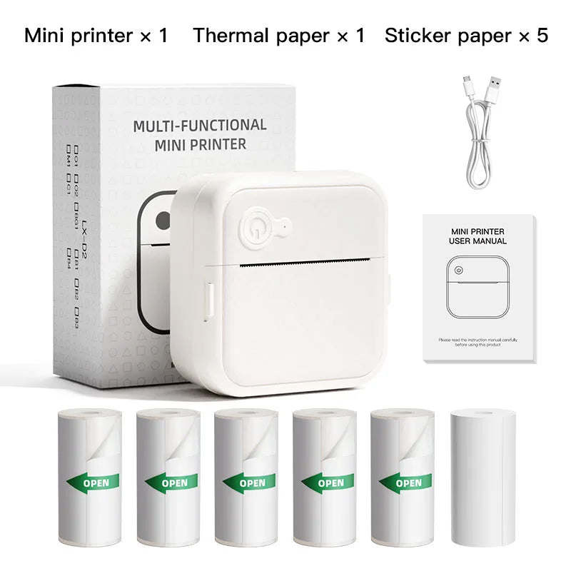 Mini imprimante autocollante sans encre