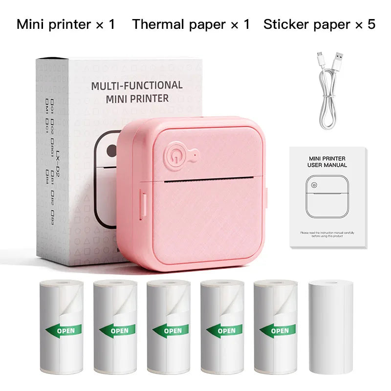 Mini imprimante autocollante sans encre