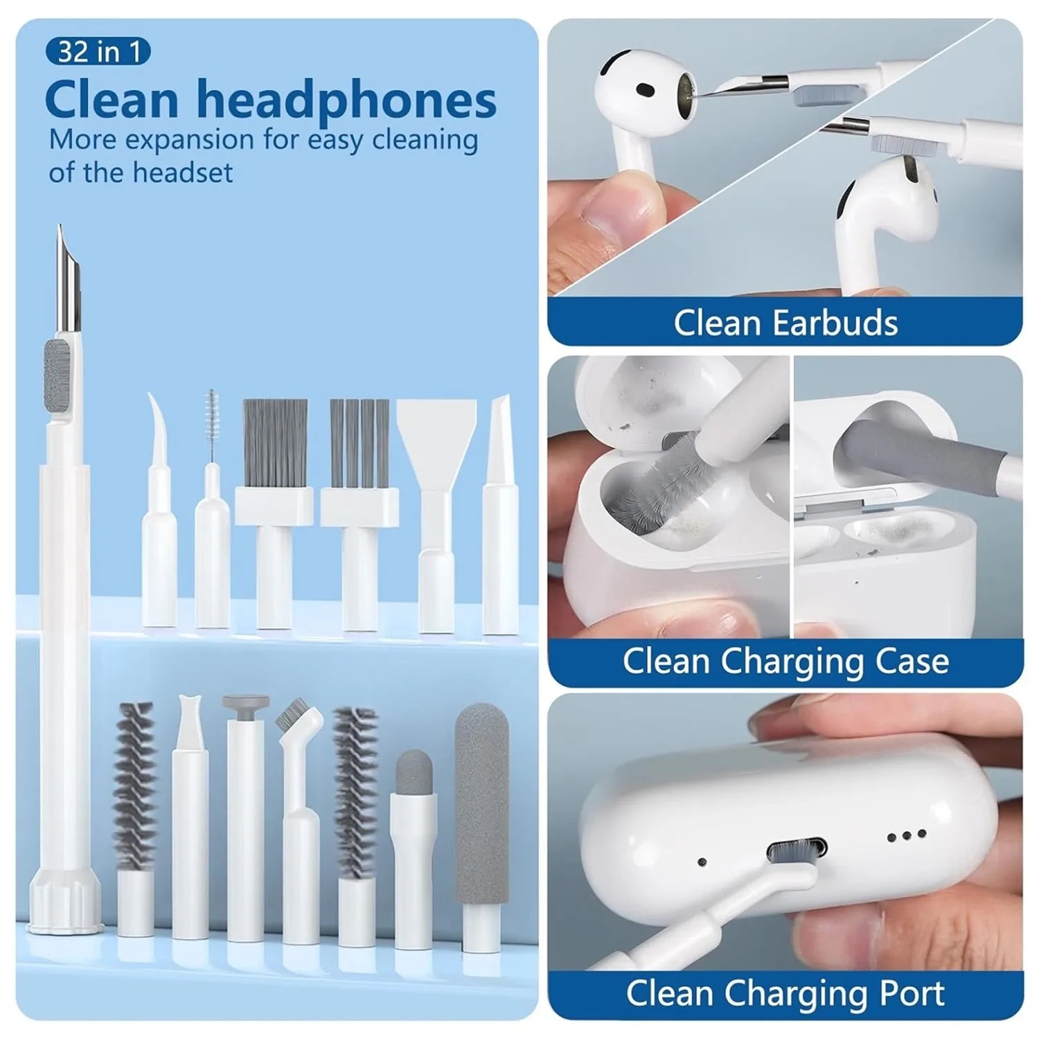 Multifunction tech cleaning kit