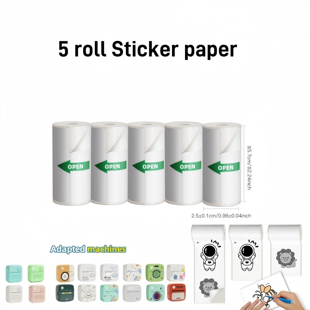 Mini imprimante autocollante sans encre