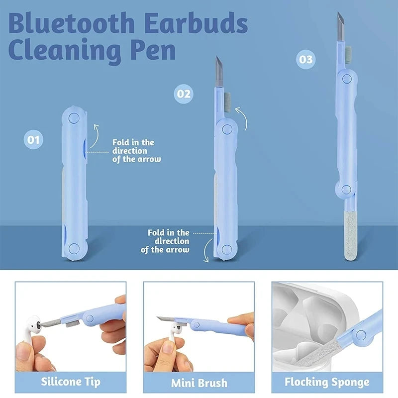 Keyboard and earbud cleaning pen