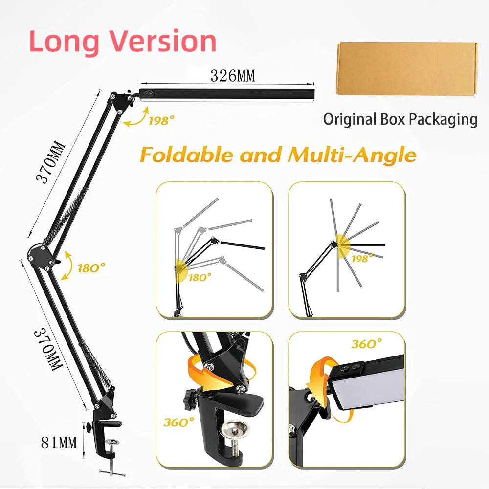 Lampe de bureau articulée à pince