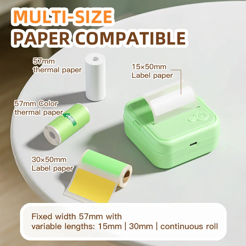 Mini imprimante autocollante sans encre