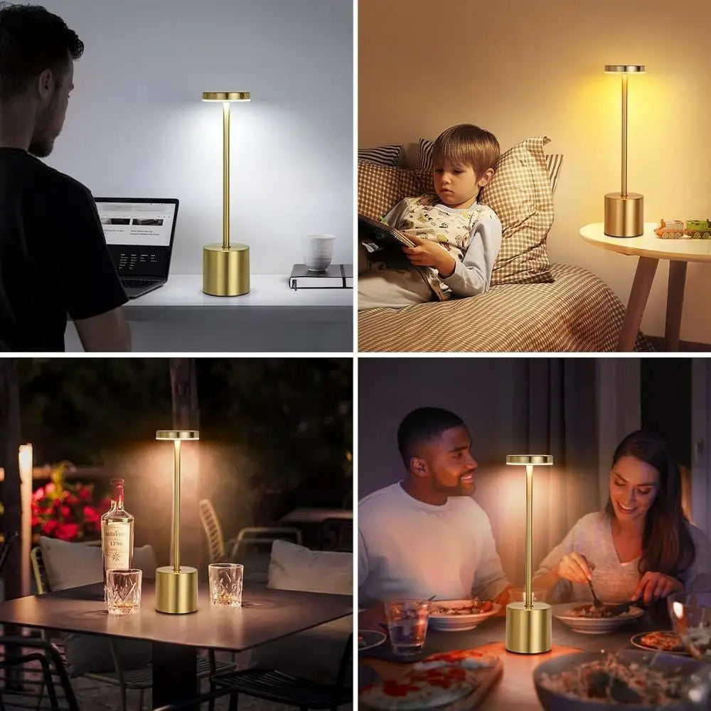 Cordless touch LED lamp