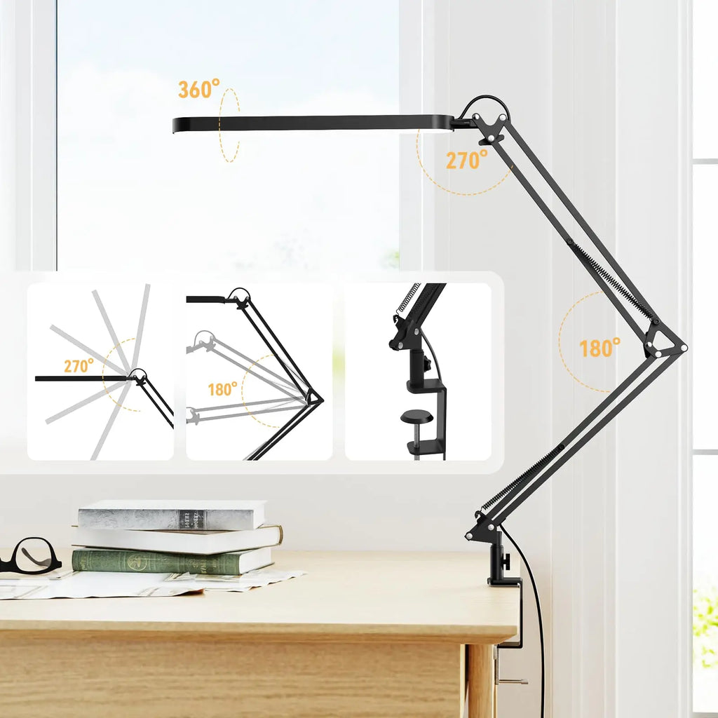 Lampe de bureau articulée à pince