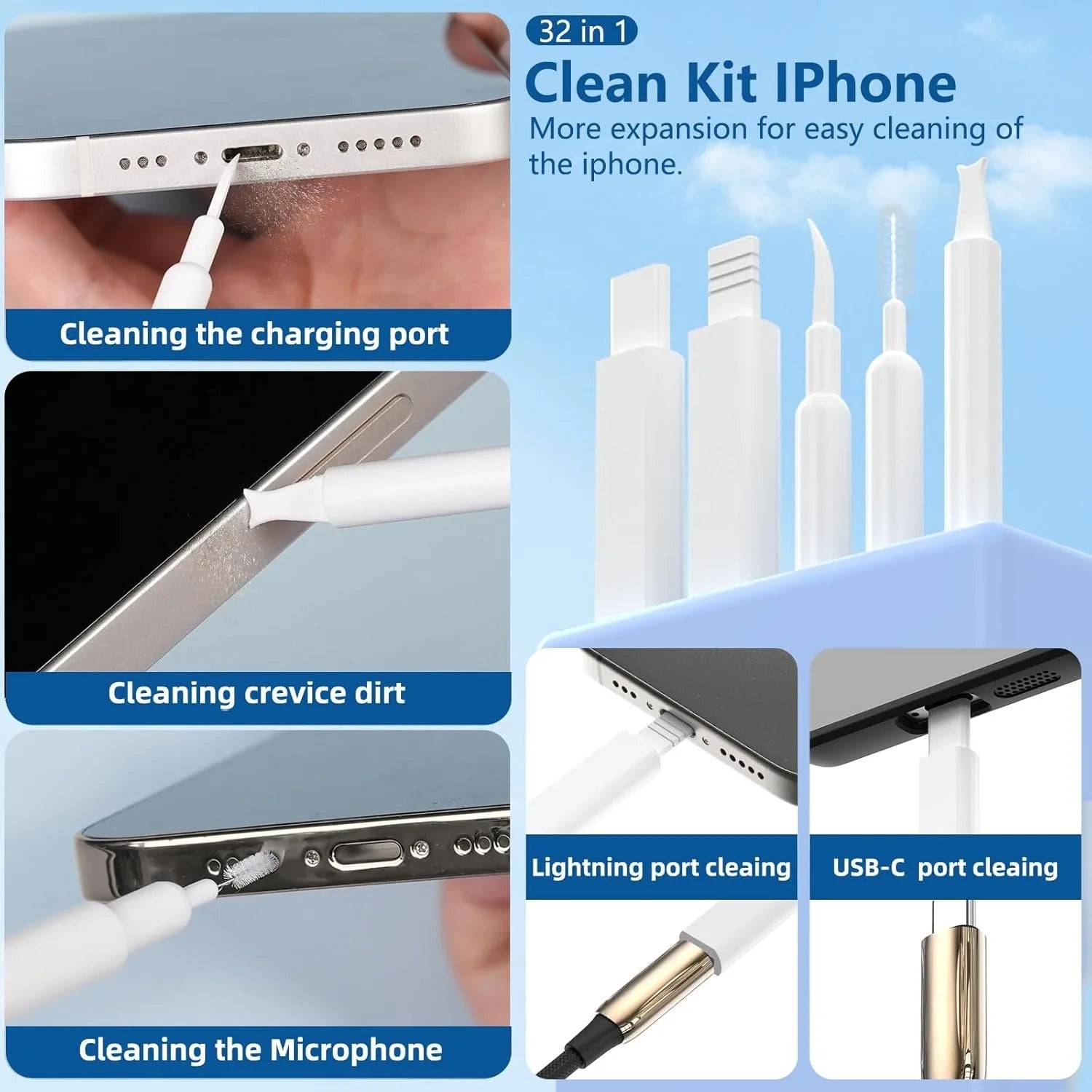 Multifunction tech cleaning kit