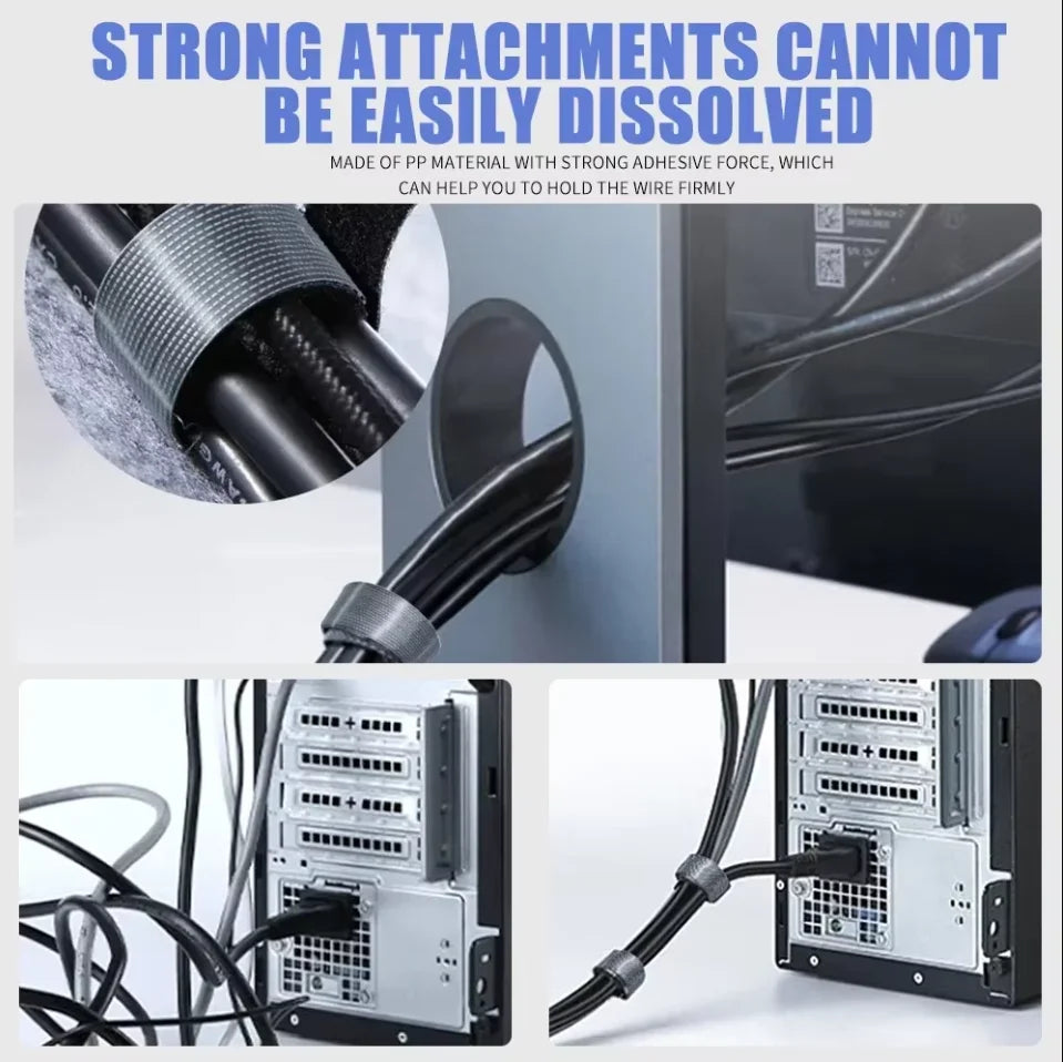 Adjustable cable organizer strip