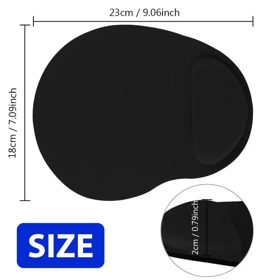 Ergonomic mouse pad with wrist rest